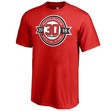 Youth Fanatics Branded Martin Brodeur Red New Jersey Devils Hall of Fame T-Shirt
