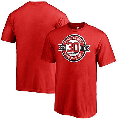 Youth Fanatics Branded Martin Brodeur Red New Jersey Devils Hall of Fame T-Shirt