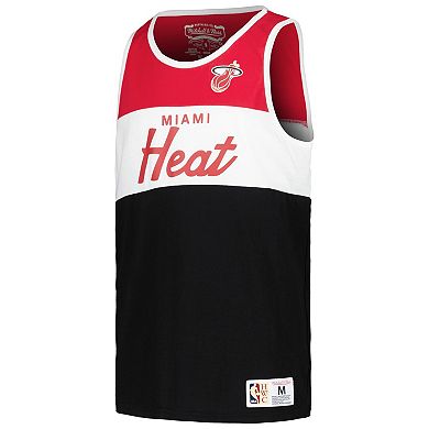 Youth Mitchell & Ness Red/Black Miami Heat Hardwood Classics Special Script Tank Top