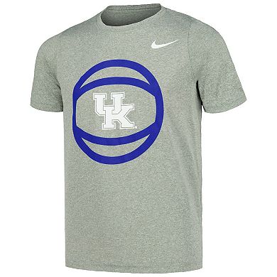 Men's Nike Heather Gray Kentucky Wildcats Basketball Logo Performance T-Shirt