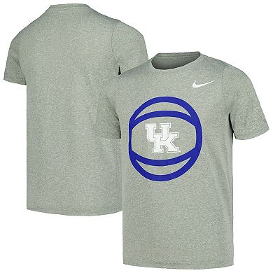 Men's Nike Heather Gray Kentucky Wildcats Basketball Logo Performance T-Shirt