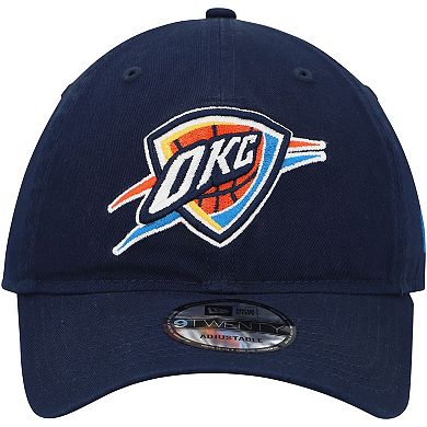 Men's New Era Navy Oklahoma City Thunder Team 2.0 9TWENTY Adjustable Hat