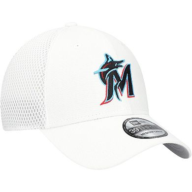 Men's New Era White Miami Marlins REPREVE Neo 39THIRTY Flex Hat
