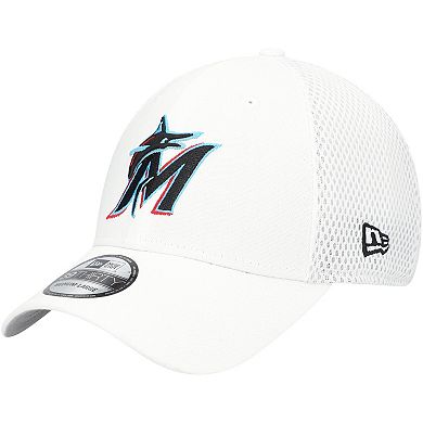 Men's New Era White Miami Marlins REPREVE Neo 39THIRTY Flex Hat