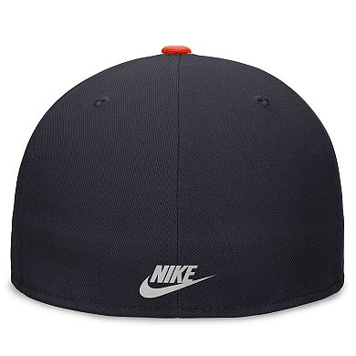 Men's Nike Navy/Orange Houston Astros Rewind Cooperstown True Performance Fitted Hat