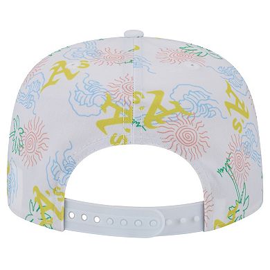 Men's New Era White Oakland Athletics Islander Golfer Snapback Hat