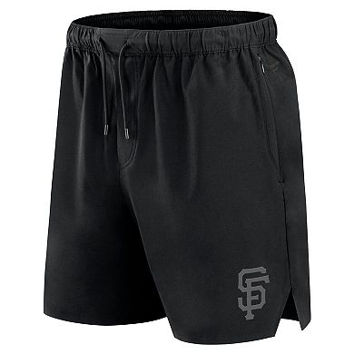 Men's Fanatics Signature Black San Francisco Giants Front Office Woven Shorts