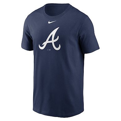 Men's Nike Navy Atlanta Braves Fuse Logo T-Shirt