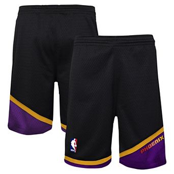 Youth Mitchell & Ness Black Phoenix Suns Hardwood Classics Swingman Shorts