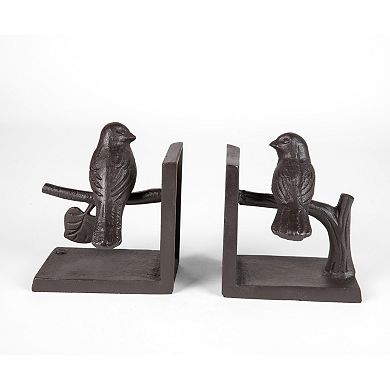 Birds On Branch Cast Iron Bookend Set