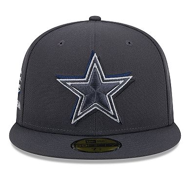 Men's New Era  Graphite Dallas Cowboys Official 2024 NFL Draft On Stage 59FIFTY Fitted Hat