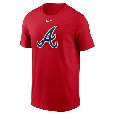 Men's Nike Red Atlanta Braves Fuse Logo T-Shirt