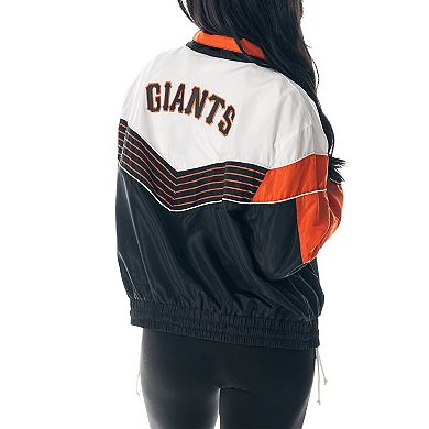 Women's The Wild Collective  Black San Francisco Giants Chevron Half-Zip Track Jacket