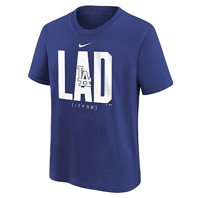 Youth Nike Royal Los Angeles Dodgers Scoreboard T-Shirt