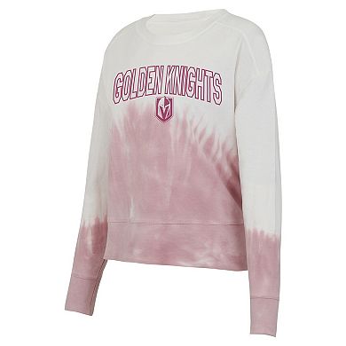Women's Concepts Sport Pink/White Vegas Golden Knights Orchard Tie-Dye Long Sleeve T-Shirt