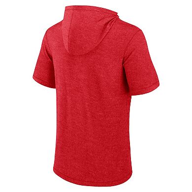 Men's Profile Red Cincinnati Reds Big & Tall Short Sleeve Pullover Hoodie