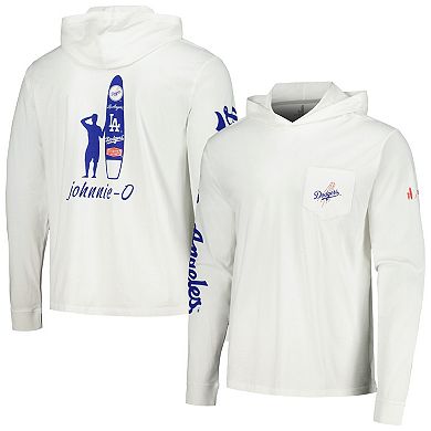 Men's johnnie-O White Los Angeles Dodgers Eddie Long Sleeve Hoodie T-Shirt
