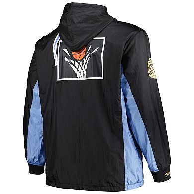 Men's Mitchell & Ness Black Cleveland Cavaliers Big & Tall Hardwood Classics Team OG 2.0 Anorak Hoodie Quarter-Zip Windbreaker Jacket