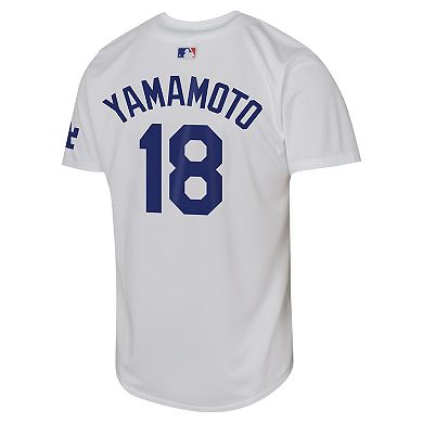 Youth Nike Yoshinobu Yamamoto White Los Angeles Dodgers Home Limited Player Jersey