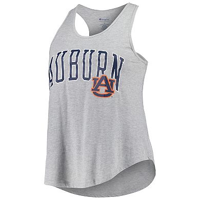 Women's Profile Heather Gray Auburn Tigers Arch Logo Racerback Scoop Neck Tank Top