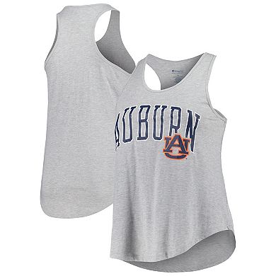 Women's Profile Heather Gray Auburn Tigers Arch Logo Racerback Scoop Neck Tank Top