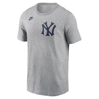 Men's Nike Heather Charcoal New York Yankees Cooperstown Wordmark T-Shirt
