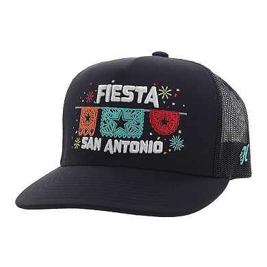 Men's HOOey  Black Dallas Cowboys NFL Fiesta Adjustable Trucker Hat