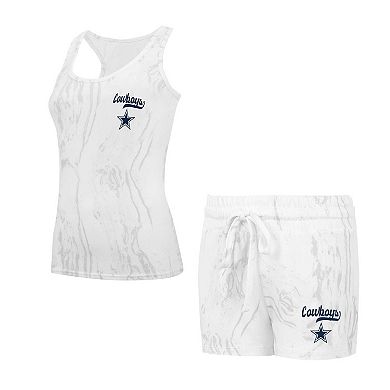 Women's Concepts Sport Dallas Cowboys Quartz Hacci Knit Tank Top & Shorts Sleep Set