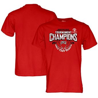 Unisex Blue 84 Scarlet UNLV Rebels 2024 Mountain West Women's Basketball Conference Tournament Champions T-Shirt