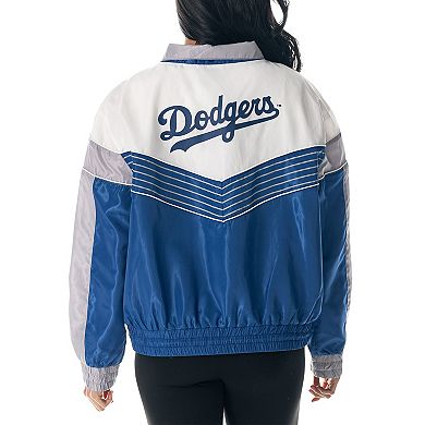 Women's The Wild Collective  Royal Los Angeles Dodgers Chevron Half-Zip Track Jacket