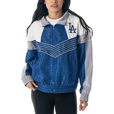 Women's The Wild Collective  Royal Los Angeles Dodgers Chevron Half-Zip Track Jacket