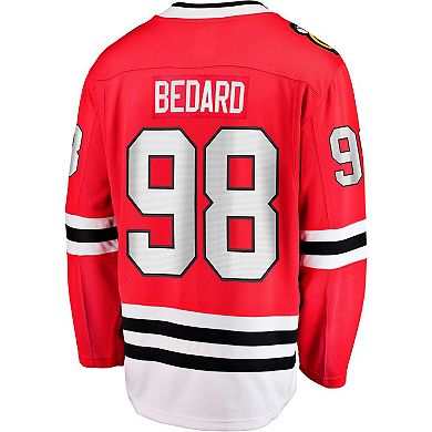 Men's Fanatics Connor Bedard Red Chicago Blackhawks Home Breakaway Player Jersey