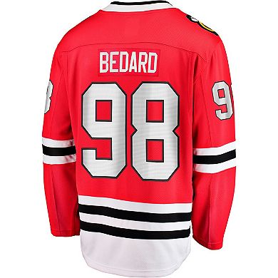 Men's Fanatics Branded Connor Bedard Red Chicago Blackhawks Home Breakaway Player Jersey