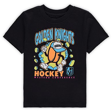 Toddler Black Vegas Golden Knights Break Through T-Shirt