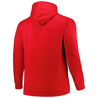 Men's Mitchell & Ness Red Miami Heat Hardwood Classics Big & Tall Pullover Hoodie