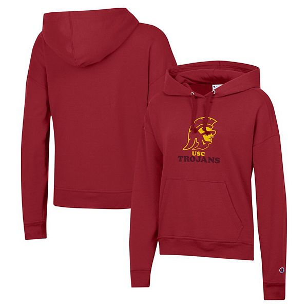 USC Curved Block Logo With Cardinal White Trojan 1880 T-Shirt