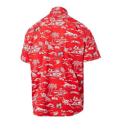 Men's Reyn Spooner Red Cincinnati Reds Cooperstown Collection Kekai Button-Down Shirt