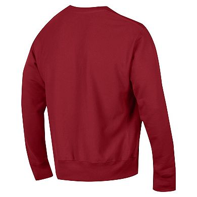 Men's Champion Crimson Alabama Crimson Tide Vault Late Night Reverse Weave Pullover Sweatshirt