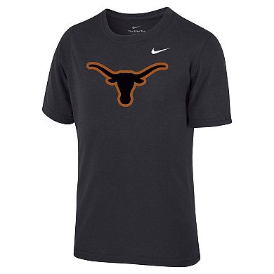 Youth Nike Anthracite Texas Longhorns Legend Travel Performance T-Shirt