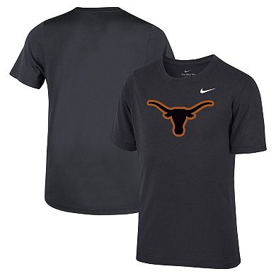 Youth Nike Anthracite Texas Longhorns Legend Travel Performance T-Shirt