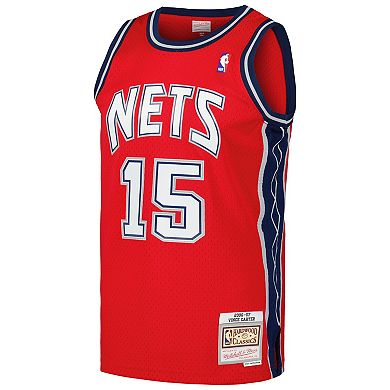 Men's Mitchell & Ness Vince Carter Red New Jersey Nets 2006/07 Hardwood Classics Swingman Jersey