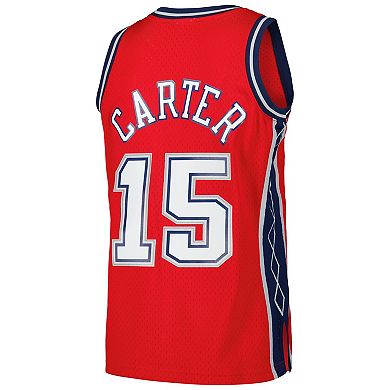 Men's Mitchell & Ness Vince Carter Red New Jersey Nets 2006/07 Hardwood Classics Swingman Jersey