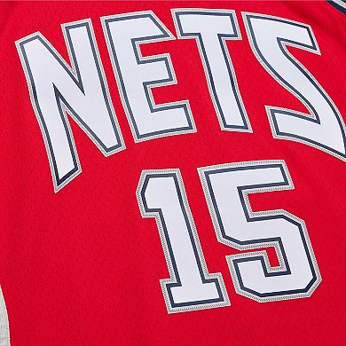 Men's Mitchell & Ness Vince Carter Red New Jersey Nets 2006/07 Hardwood Classics Swingman Jersey