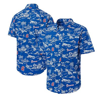Men's Reyn Spooner Royal Atlanta Braves Cooperstown Collection Kekai Button-Down Shirt
