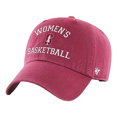 Unisex '47 Cardinal Stanford Cardinal Women's Basketball Archway Clean Up Adjustable Hat