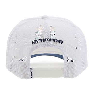 Men's HOOey  White Dallas Cowboys NFL Fiesta Adjustable Trucker Hat
