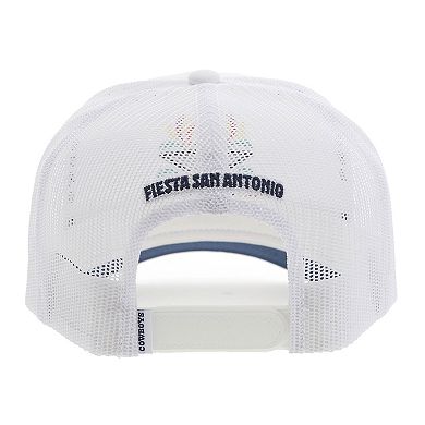 Men's HOOey White Dallas Cowboys NFL Fiesta Adjustable Trucker Hat