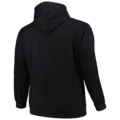 Men's Mitchell & Ness Black Orlando Magic Hardwood Classics Big & Tall Pullover Hoodie