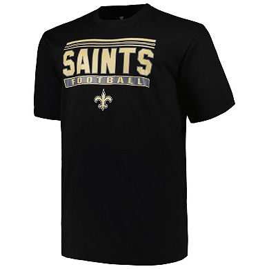 Men's Fanatics Branded Black New Orleans Saints Big & Tall Pop T-Shirt