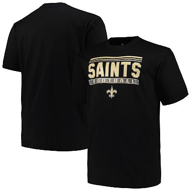 Men's Fanatics Branded Black New Orleans Saints Big & Tall Pop T-Shirt